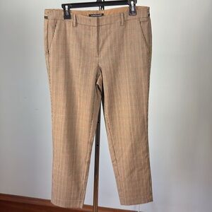 Cropped, straight leg trousers